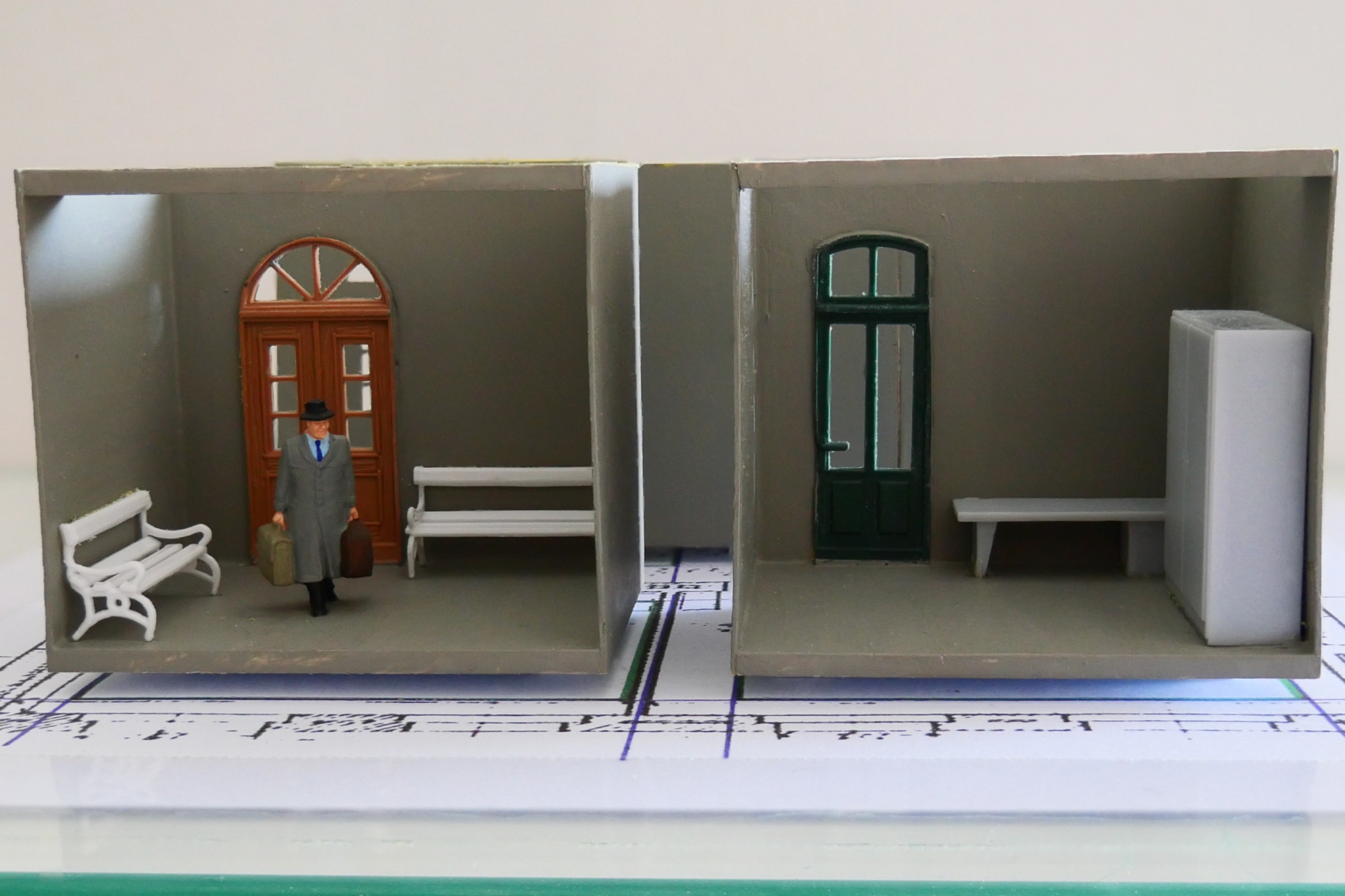 Inneneinrichtung f�r den Warteraum