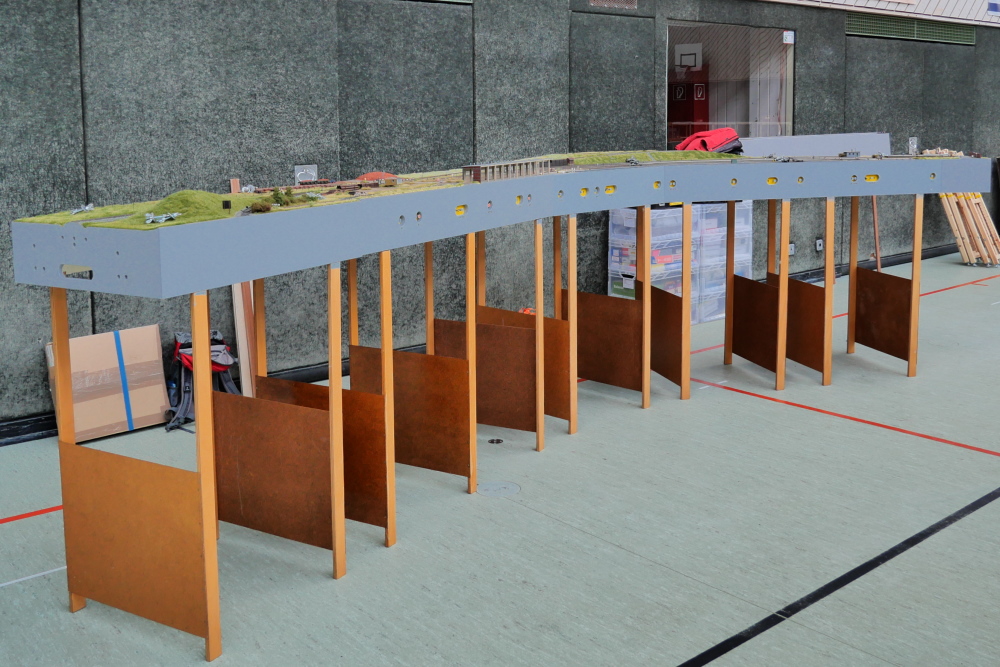 Das FREMOdul Sch�ningen-S�d fertig zum Einbau in das Arrangement, 2023