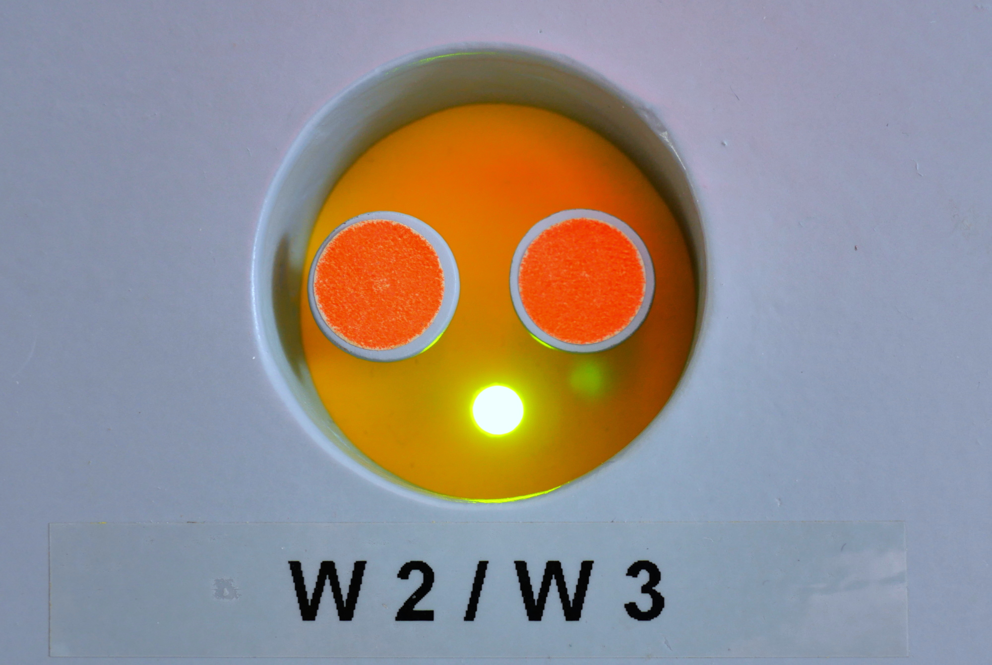 Die Stellvorrichtung f�r die Doppelweiche 2/3 in nicht geriegelter Position.