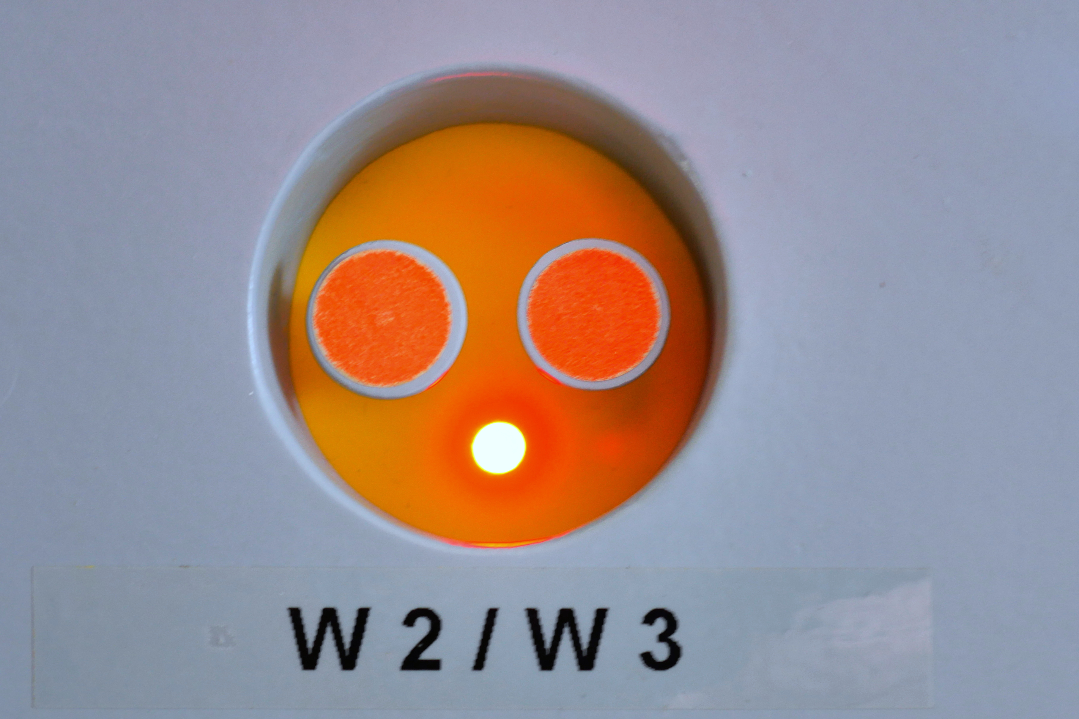 Die Stellvorrichtung f�r die Doppelweiche 2/3 in geriegelter Position.