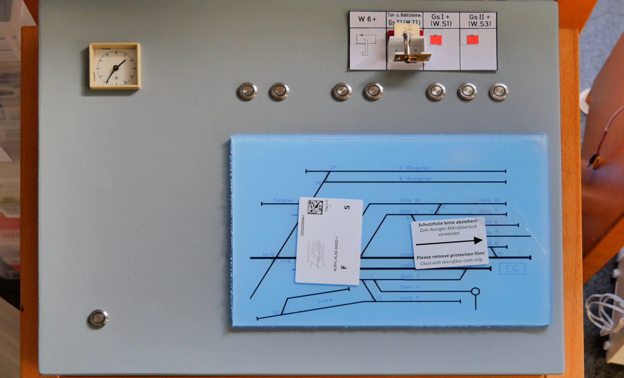 Bedienoberfl�che des Stellpults